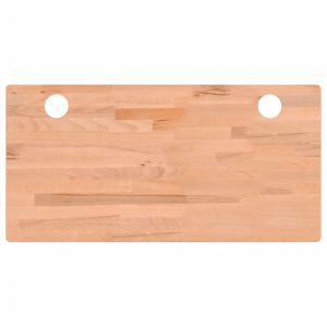 vidaXL tablero de escritorio madera maciza de haya 100x50x2,5 cm