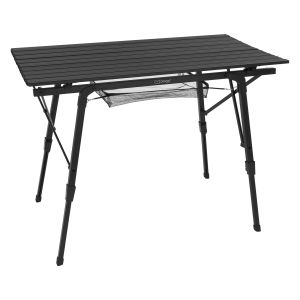 Mesa de camping plegable 90x51,5 cm aluminio negro