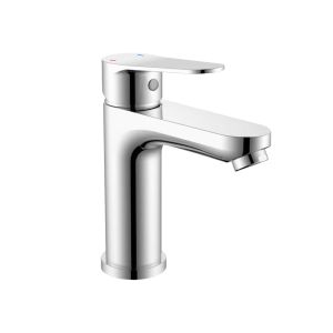 Aica grifo lavabo monomando altura salida 90mm plata brillante acero inoxi