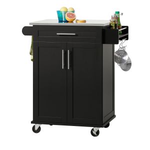 Carro de cocina con puerta y cajón fkw110-sch sobuy