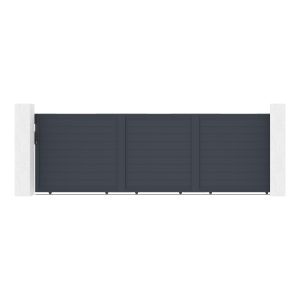 Puerta corredera 5m eiger h.140cm aluminio gris