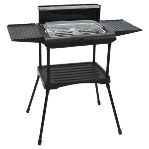 Barbacoa eléctrica con soporte negro 2000 w es1058