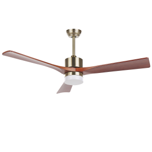 Ventilador de techo de metal/madera oscura/latón 54 cm aruwimi