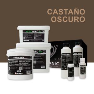 Kit microcemento sna 5m² paredes/suelos/azulejos castaño oscuro