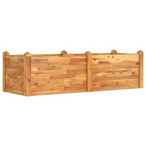 vidaXL jardinera arriate madera maciza acacia 160x60x44 cm