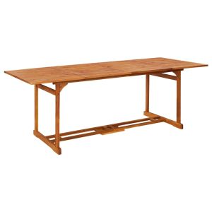 vidaXL mesa de comedor jardín 220x90x75 cm madera maciza de acacia