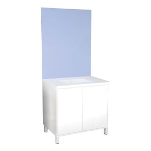 Ondee - mueble de baño suspendido belis + espejo  - ancho:  80cm