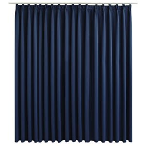 vidaXL cortina opaca con ganchos azul 290x245 cm