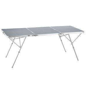 Mesa plegable de aluminio jumbo con asa de transporte 180 x 70 x 70 cm