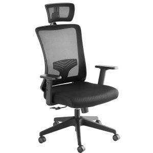 Silla de oficina phoibe ergonómica con reposacabezas ajustable