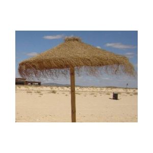 Parasol sombrilla de esparto 2.40 mts para jardin,,playa y piscina