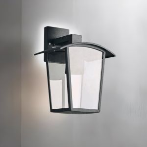 Cgc lighting lámpara de pared exterior negra, ip44 E27 boca abajo