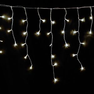 Guirnalda luces navidad cortina 10x1 metros 345 LEDs blanco calido. Luz nav