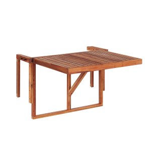 Mesa de jardín 60 x 40 cm madera maciza madera oscura udine