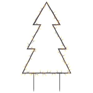 vidaXL árbol de navidad luces decorativas con estacas 80 LED 60 cm