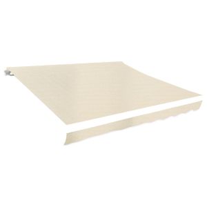 vidaXL toldo de lona blanco crema 350x250 cm