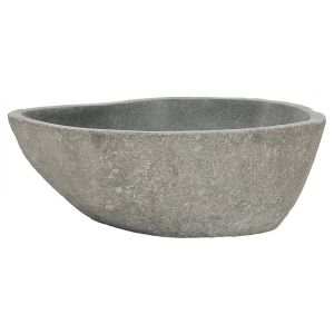 vidaXL lavabo de piedra de río ovalado 37-46 cm