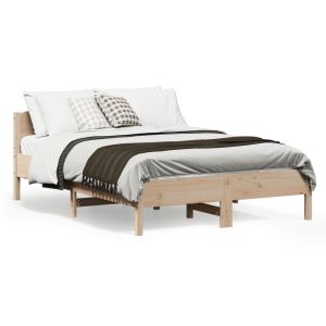 Cama -120x190 cm con cabecero madera maciza pino