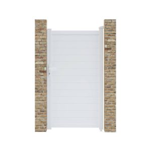 Puerta jardin de aluminio "eric" - 101.2 x 180.9 cm - blanco