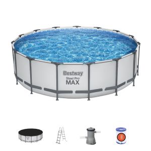 Piscina tubular redonda bestway steel pro max 457x122 cm con depuradora de