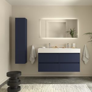 Mueble baño bequia 120cm + lavabo cerámica| azul