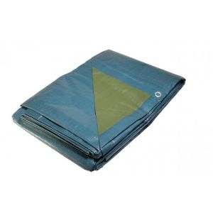 Funda protectora - funda de plástico 2x3 m - azul y verde - 150g/m²