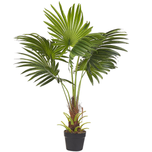 Planta artificial en maceta verde/negro 100 cm fan palm