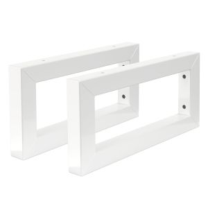 Soporte de pared para lavabo juego de 2 300x150 mm acero blanco