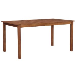 vidaXL mesa de jardín madera maciza de acacia 150x90x74 cm