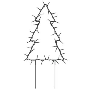 vidaXL árbol de navidad lde uces con estacas 3 uds 50 LED 30 cm