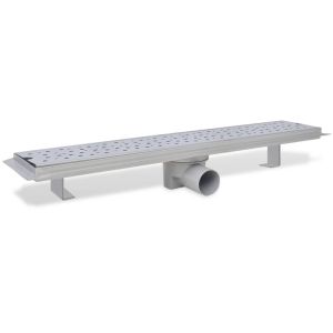 vidaXL desagüe de ducha lineal burbuja acero inoxidable 630x140 mm