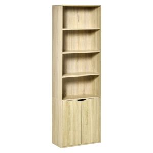 Estantería para libros melamina de madera color madera 59x29x180 cm homcom