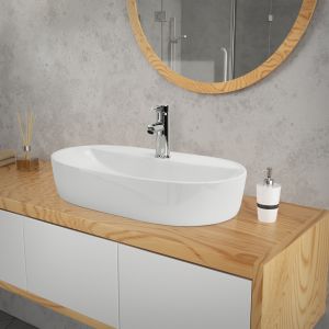 Lavabo incl. Desagüe sin rebosadero 60x40x12 cm blanca