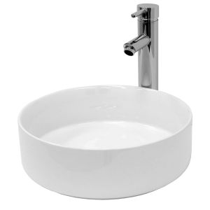 Lavabo de baño ø 355 x 120 mm blanco ecd germany