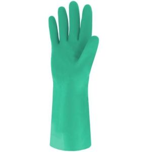 Guantes nitrilo flocados verdes 30 cm singer t.9 - nit153809