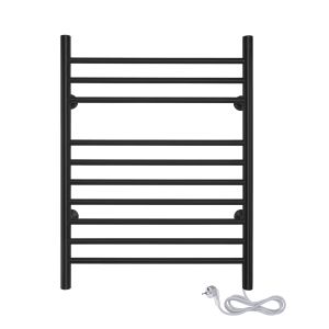 Calentador de toallas 10 barras 150w 81x60cm negro con cable blanco