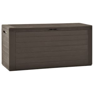 vidaXL caja de almacenamiento de jardín marrón 116x44x55 cm