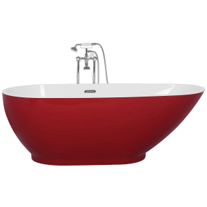 Bañera independiente de acrílico rojo 173 x 82 cm guiana