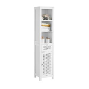 Mueble columna con 1 cajón 1 puerta 3 estantes bzr36-w sobuy