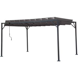 Pérgola bioclimática de tejido  3x4 m - antracita