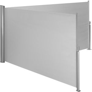 Toldo lateral doble extensible de aluminio poliéster