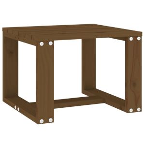 vidaXL mesa auxiliar de jardín madera pino marrón miel 40x38x28,5 cm