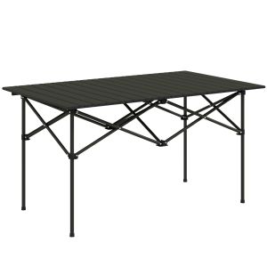 Mesa de camping metal 95x55x50 cm Outsunny, deportes y ocio - camping