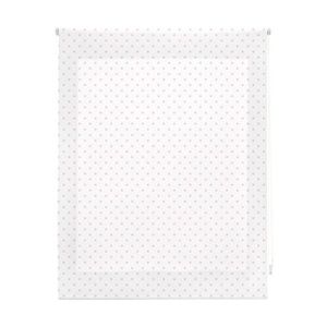 Estor enrollable premium 140x250  blanco con motas rosas