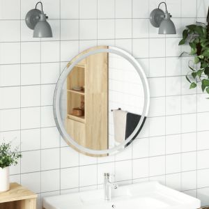 Espejo de baño LED redondo 70 cm