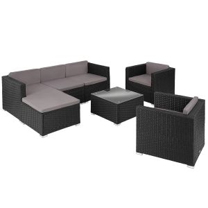 Conjunto de ratán lignano con 2 sillones