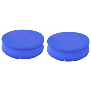 vidaXL cubiertas para piscina 2 uds piscina elevada redonda 450-457 cm