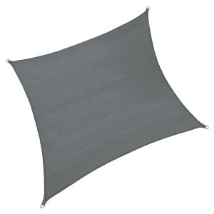 Toldo de polietileno con forma cuadrada, gris