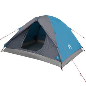 vidaXL tienda de campaña iglú para 3 personas impermeable azul