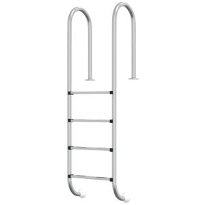 vidaXL escalera para piscina acero inoxidable 304 54x38x184,5 cm